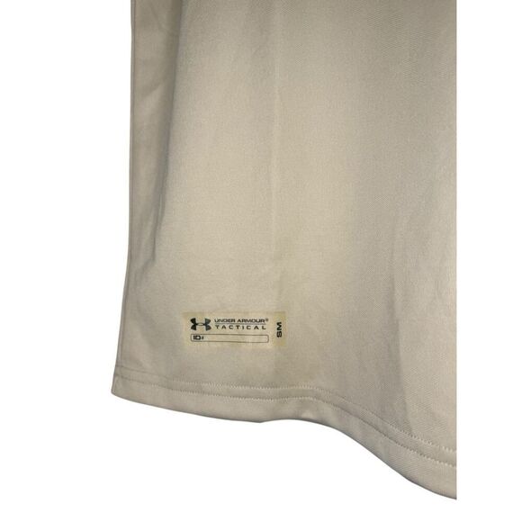 Under Armour Men’s Small Heat Gear Activewear T-Shirt Tan NEW - Picture 3 of 6